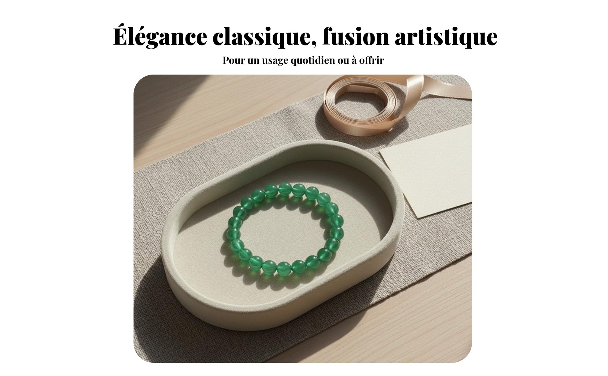 Bracelet En Perles D'aventurine Verte Unisexe Bracelet En Pierre Naturelle