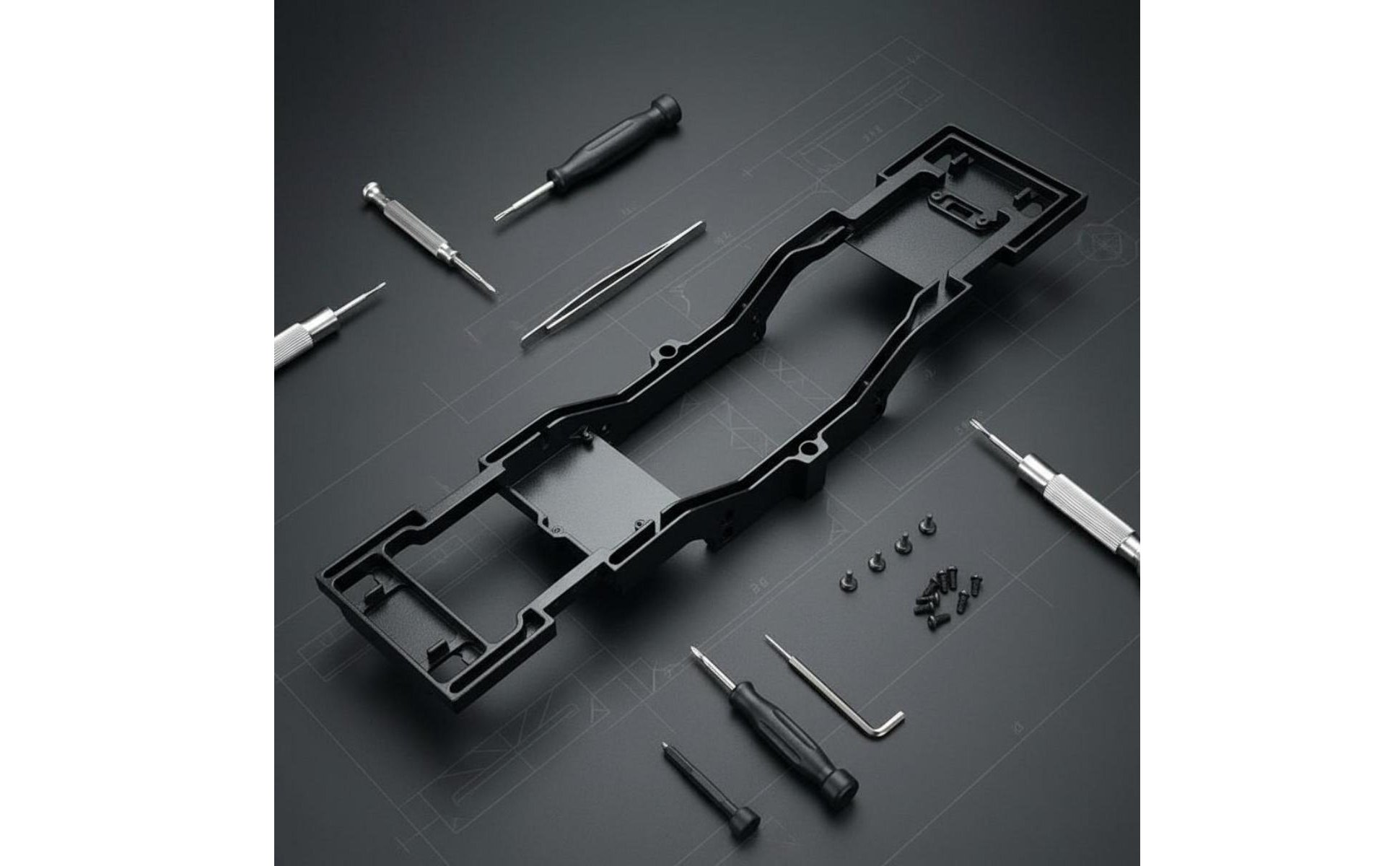 MN300 Upgrade Frame Anodized Finish 1/12 Scale Chassis Beam Sturdy Construction