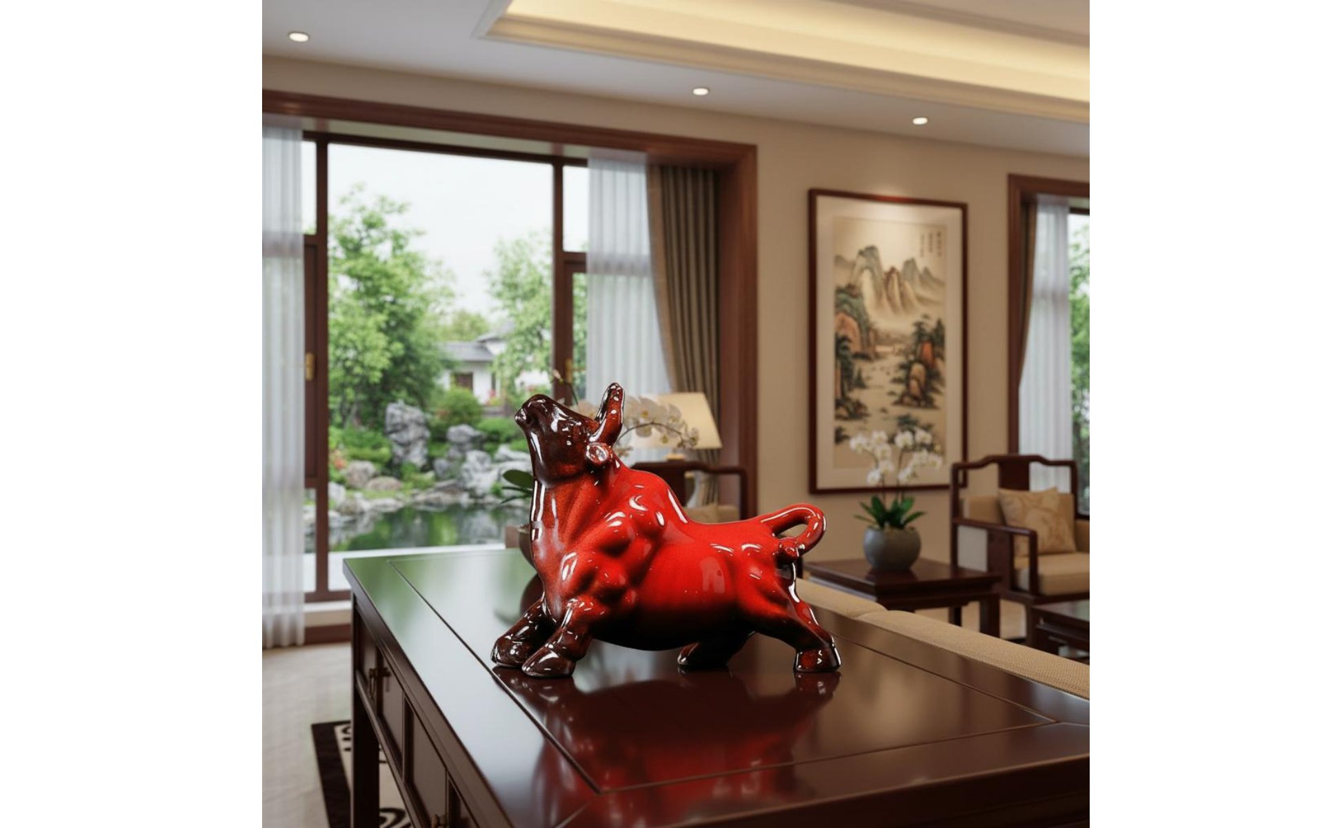 Astrological Ox Ornament Creative Design Chinese Astrological Ox Sculpture