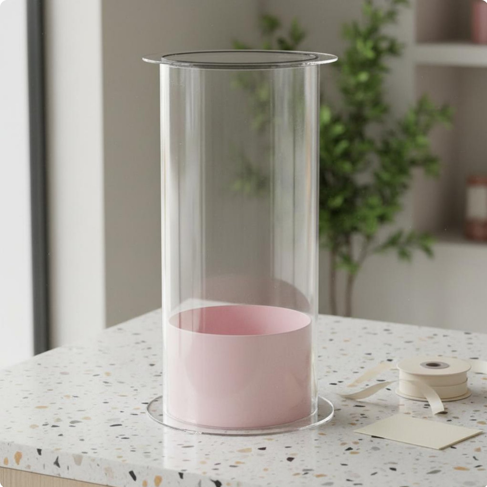 Acrylic Blossom Gift Box Reusable Acrylic Flower Box Long-Lasting Construction
