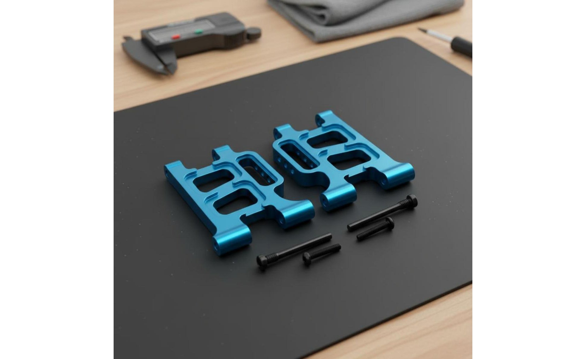 2 Pieces Front Lower Support Arm 6061 Aluminum RC Car Front A-Arm for Bashing