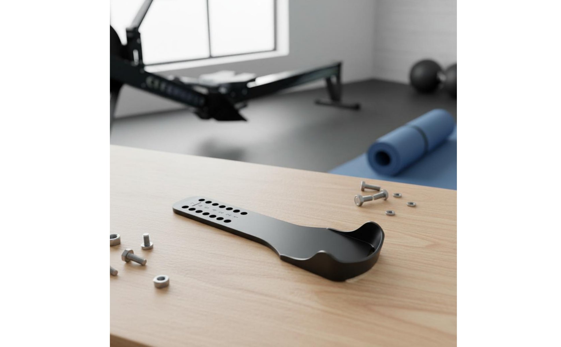 2 Pieces Rowing Machine Foot Pedals Long-Lasting Construction Rowing Machine