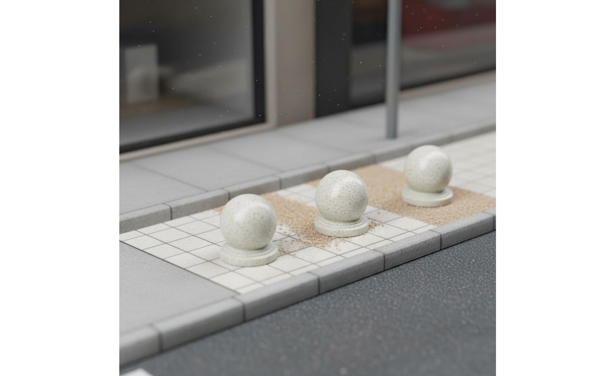 Miniature Stone Bollard Versatile Scene Decor Model Traffic Barrier