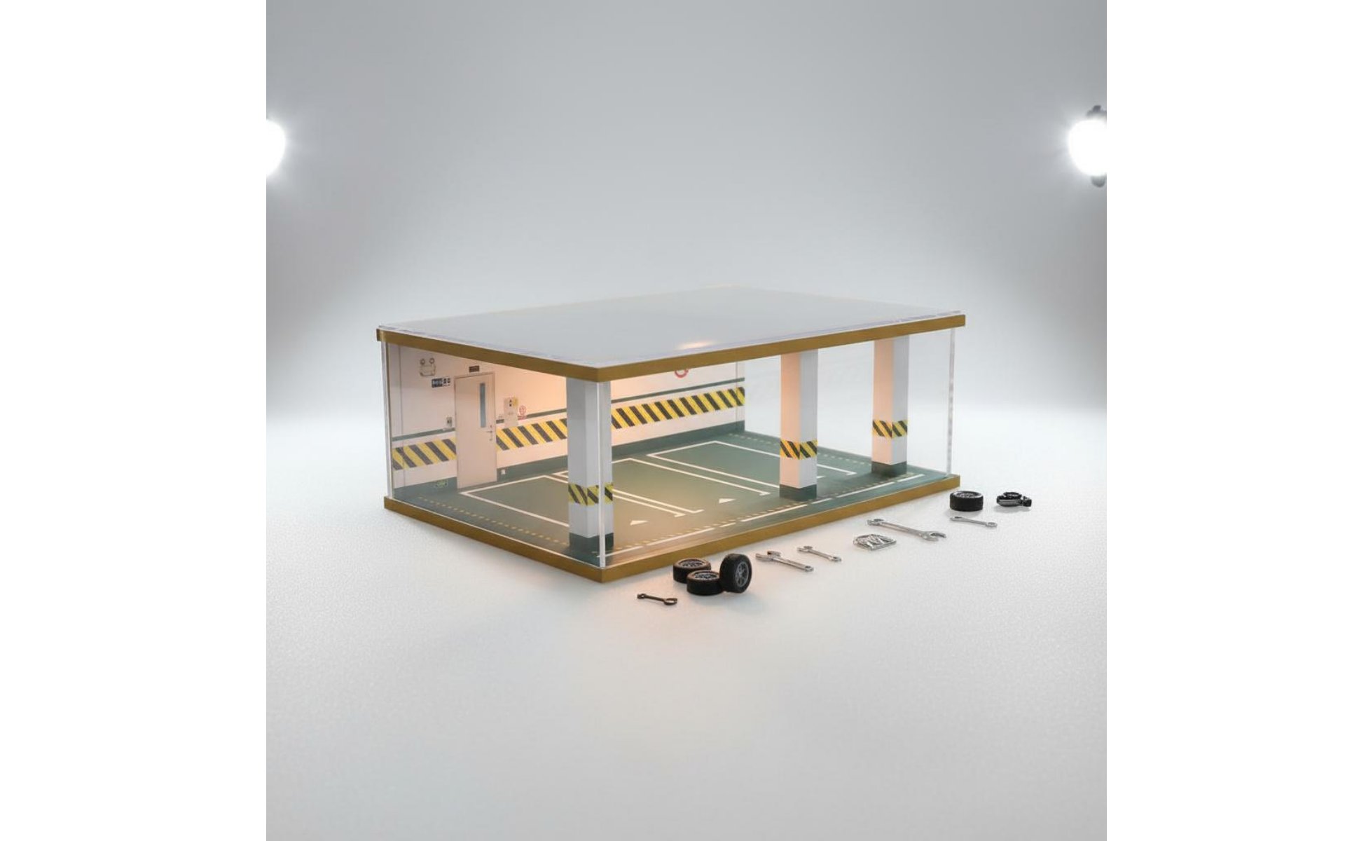 1:24 Scale Parking Garage Built-in LED Lights Lighted Parking Garage Display