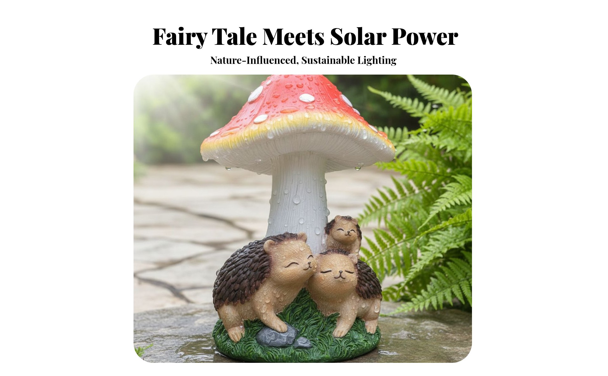 Solar Toadstool House Light Automatic On/deactivate Solar Toadstool House