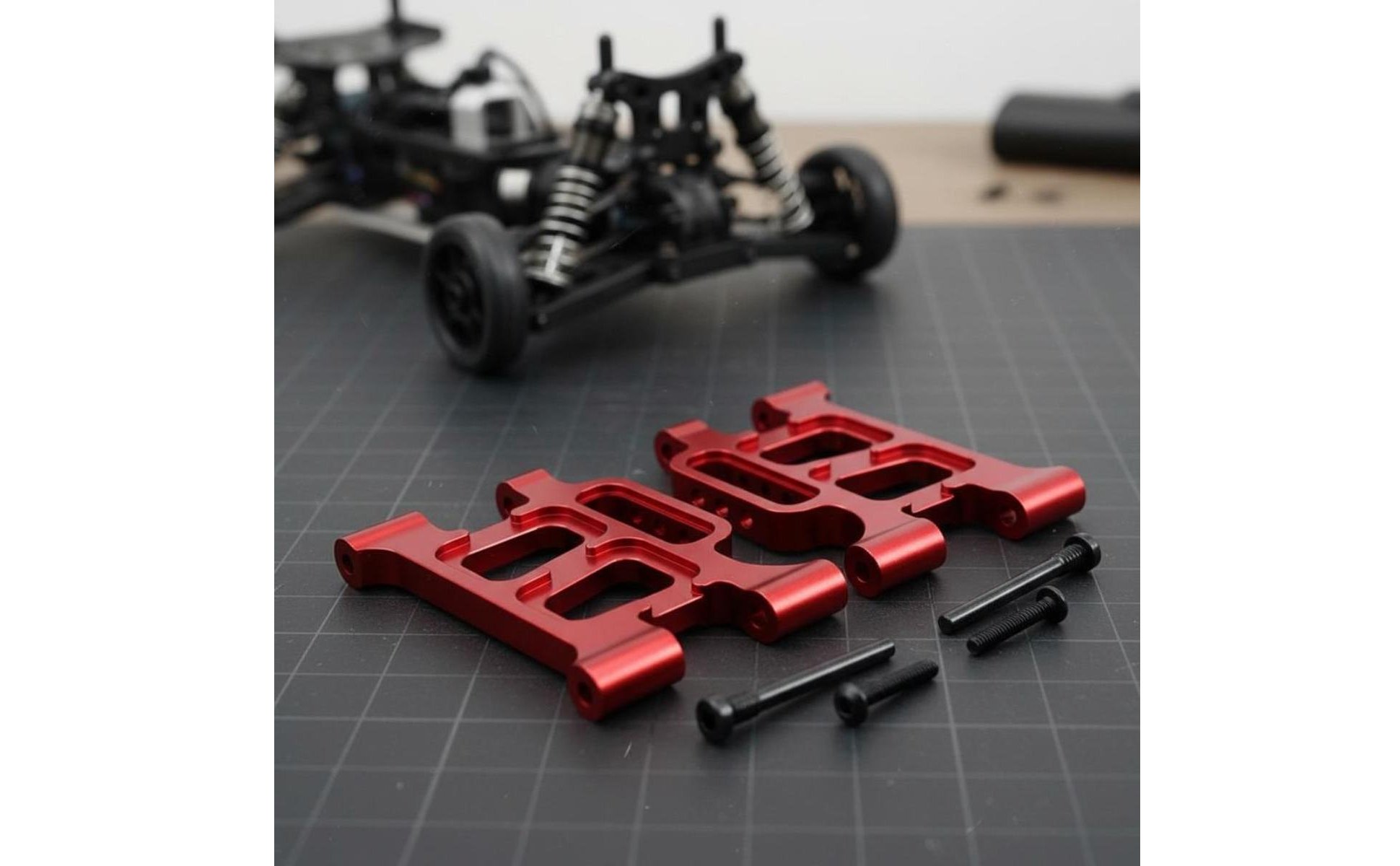 2 Pieces Front Lower Support Arm 6061 Aluminum RC Car Front A-Arm for Bashing