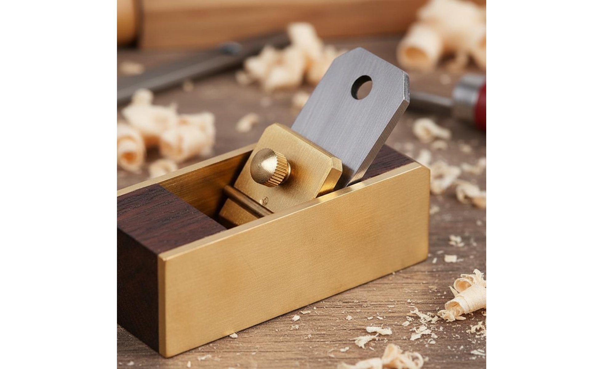 Ebony Brass Block Plane High Carbon Steel Blade Violin Craftsman's Plane
