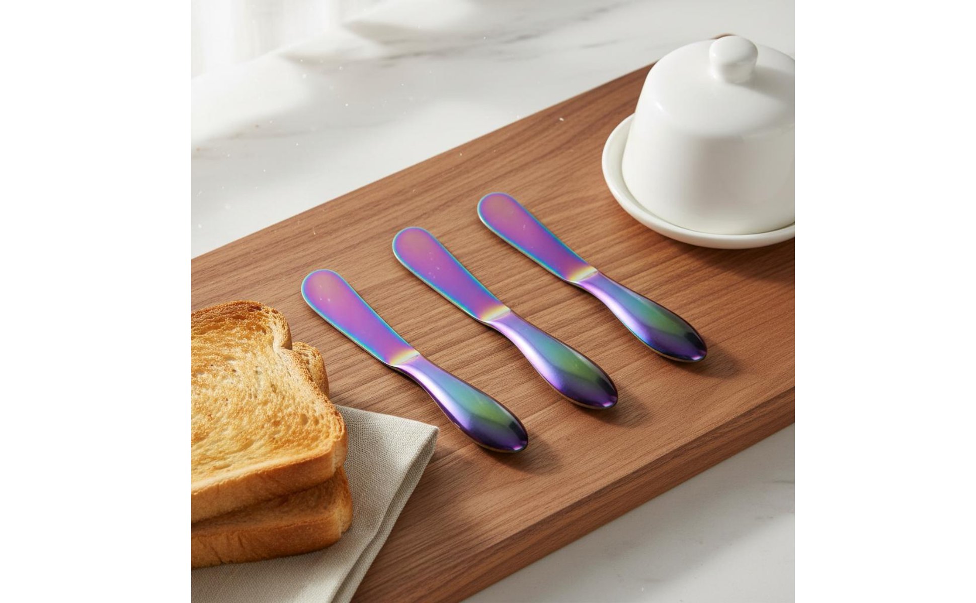 4 Pieces Stainless Steel Butter Rust-Resistant Cheese Spreader for Parties