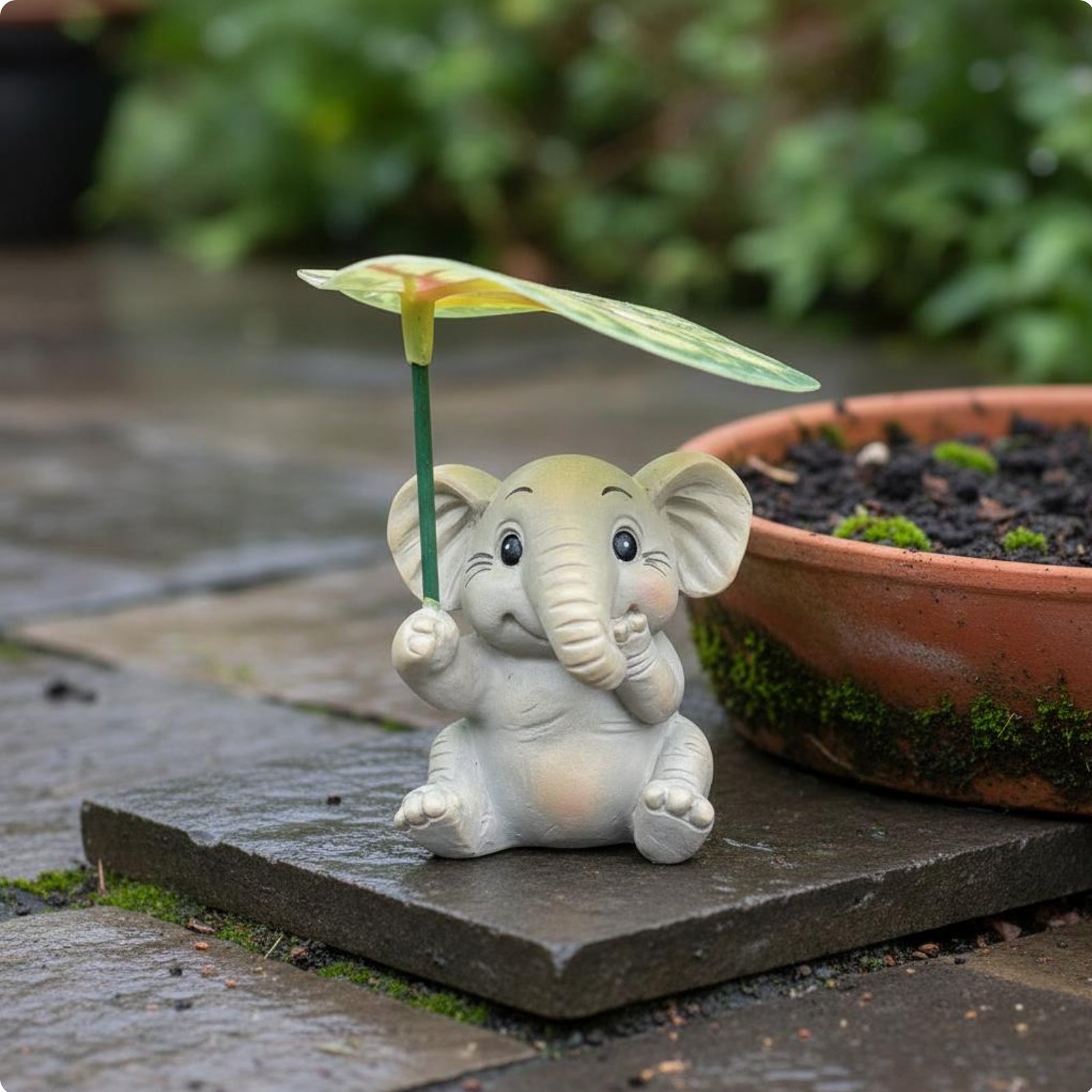 Tierfigur mit Blattschirm Niedliches Design S Schildkrötenfigur Wetterfest