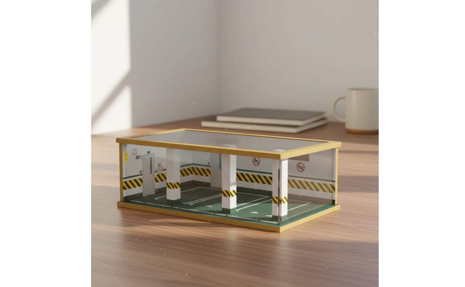 1:24 Scale Parking Garage Built-in LED Lights Lighted Parking Garage Display