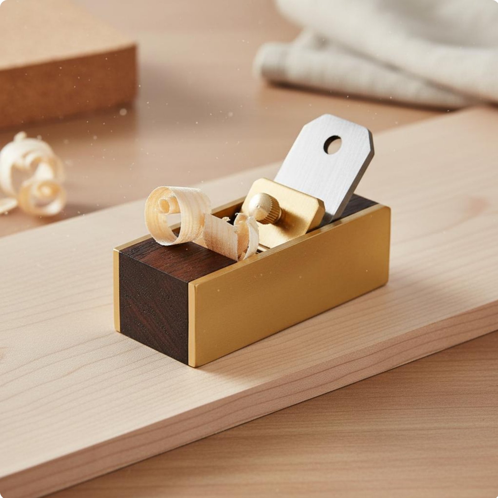 Ebony Brass Block Plane Long-Lasting Violin Craftsman's Plane for Carpenters