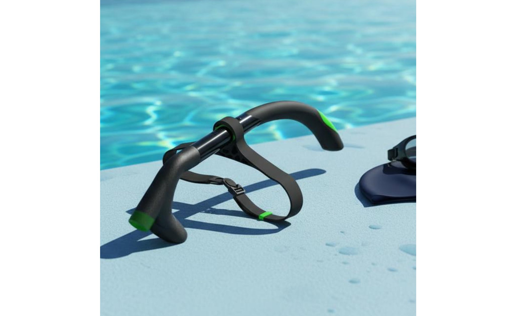 Swim Training Snorkel Silicone Mouthpiece Front Swim Snorkel Single-Way Purge