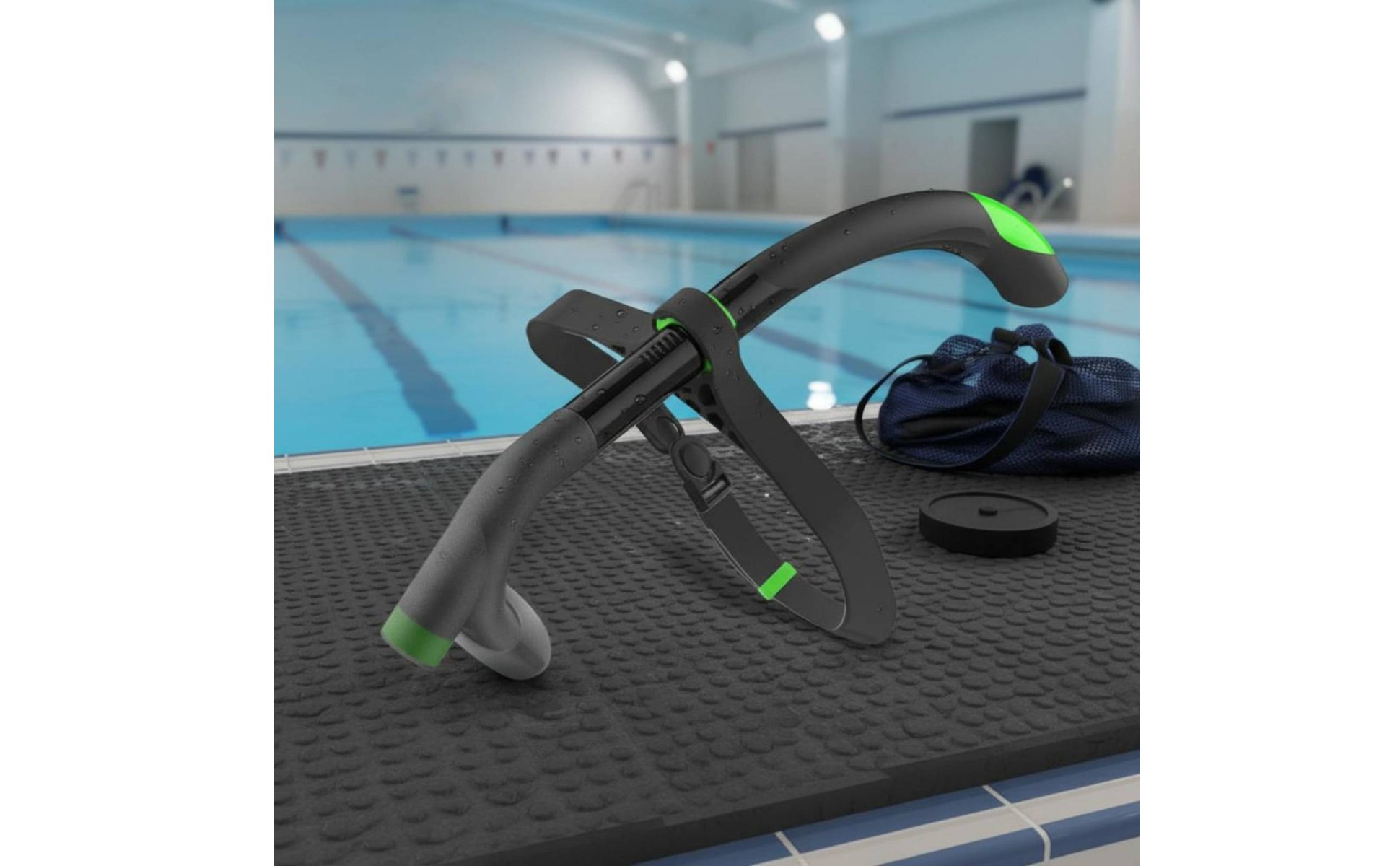 Swim Training Snorkel Silicone Mouthpiece Front Swim Snorkel Single-Way Purge