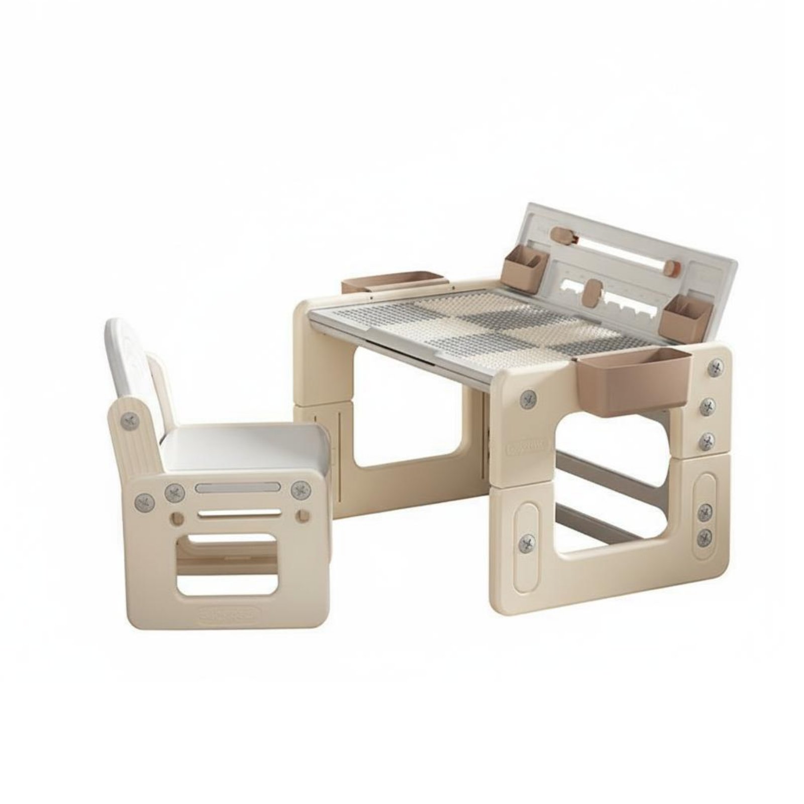 Kids Building Block Table Ergonomic Design Adjustable Building Block Table