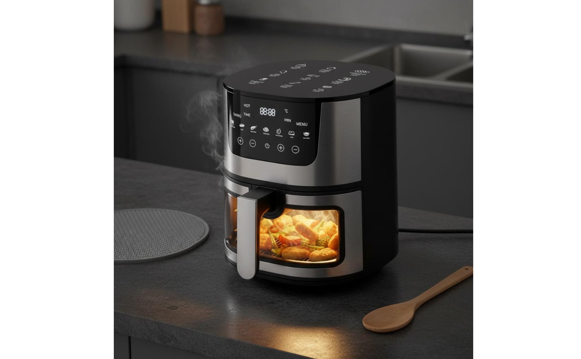 Electric Air Fryer Oil-No-Oil Cooking 7L Air Fryer Oven Multi-Functional