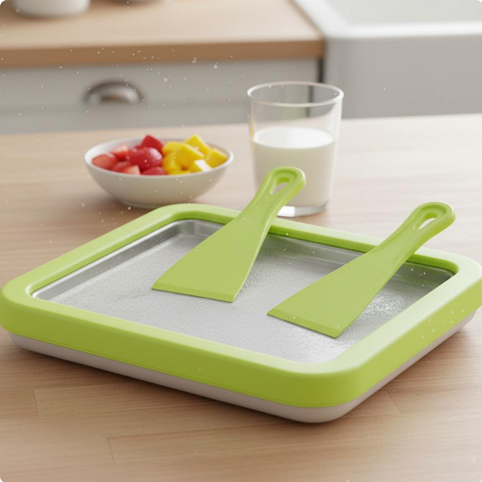 Fried Ice Cream Pan Multi-Purpose Non-Electric Chilled Yogurt Plate Easy To