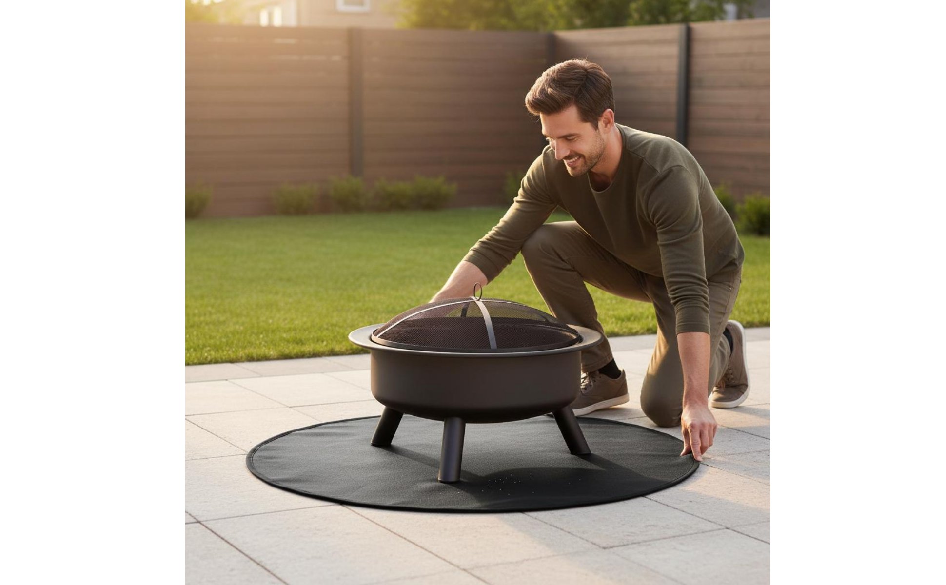 Tapis de Ignifuge Facile à Nettoyer Protection de pour Brasero
