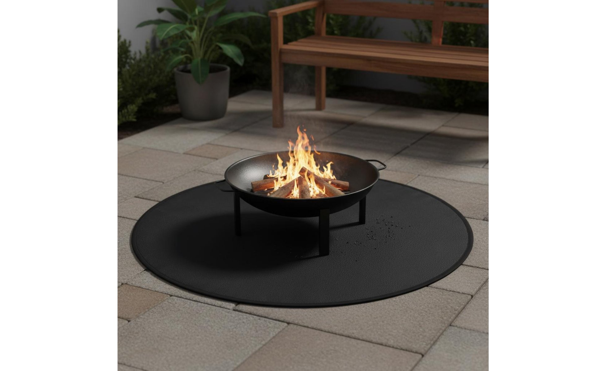 Tapis de Ignifuge Facile à Nettoyer Protection de pour Brasero