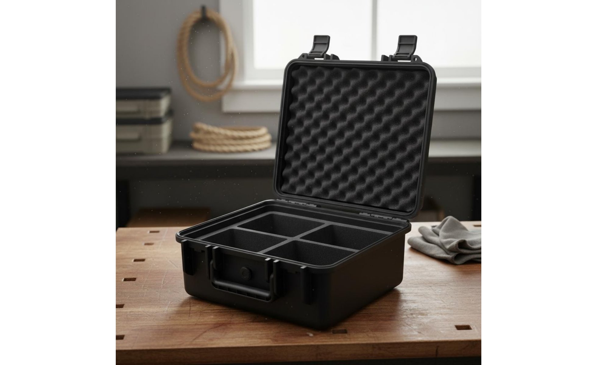Angelrollenkoffer wasserdicht Schutzkoffer für Angelrollen Hartschale für Angler