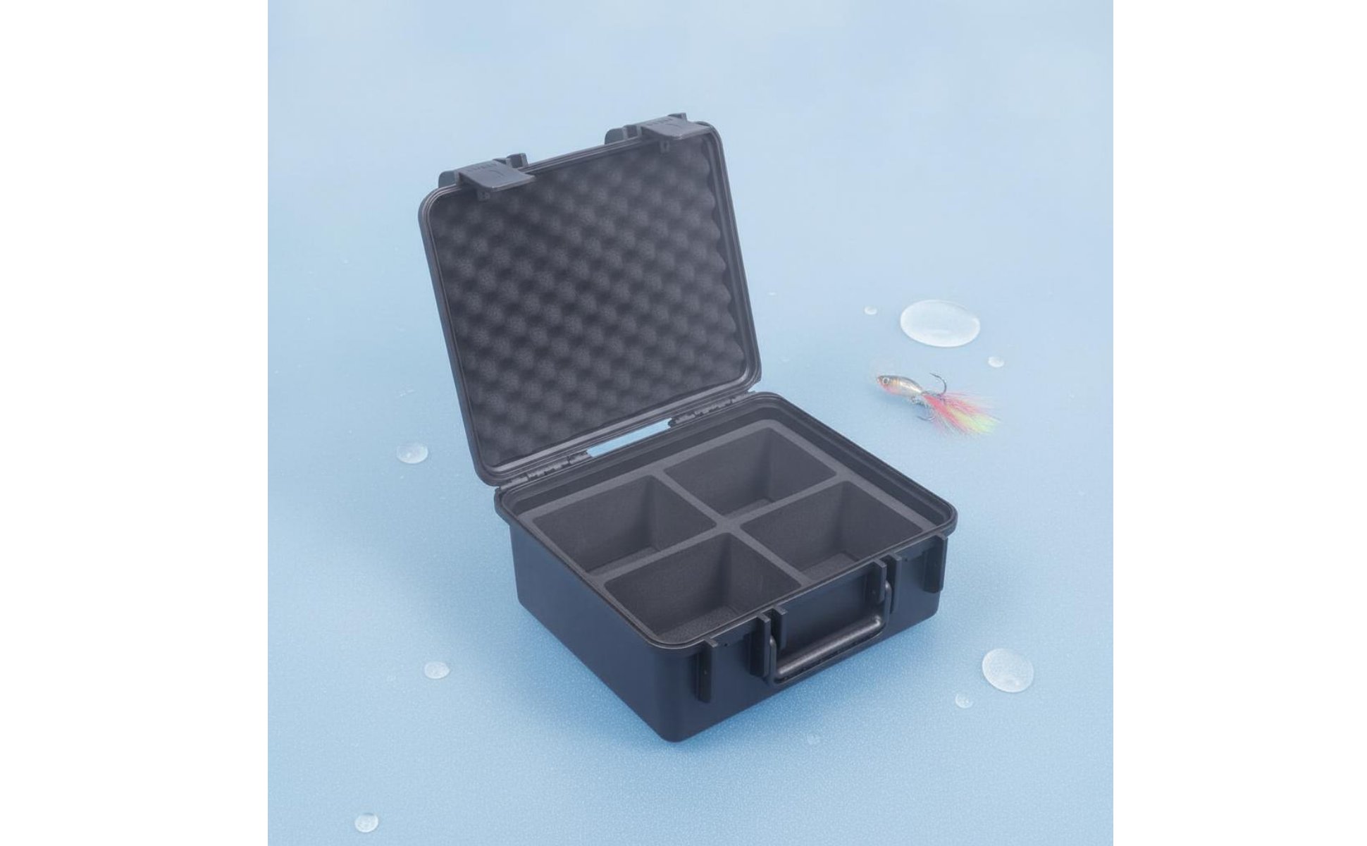 Angelrollenkoffer wasserdicht Schutzkoffer für Angelrollen Hartschale für Angler
