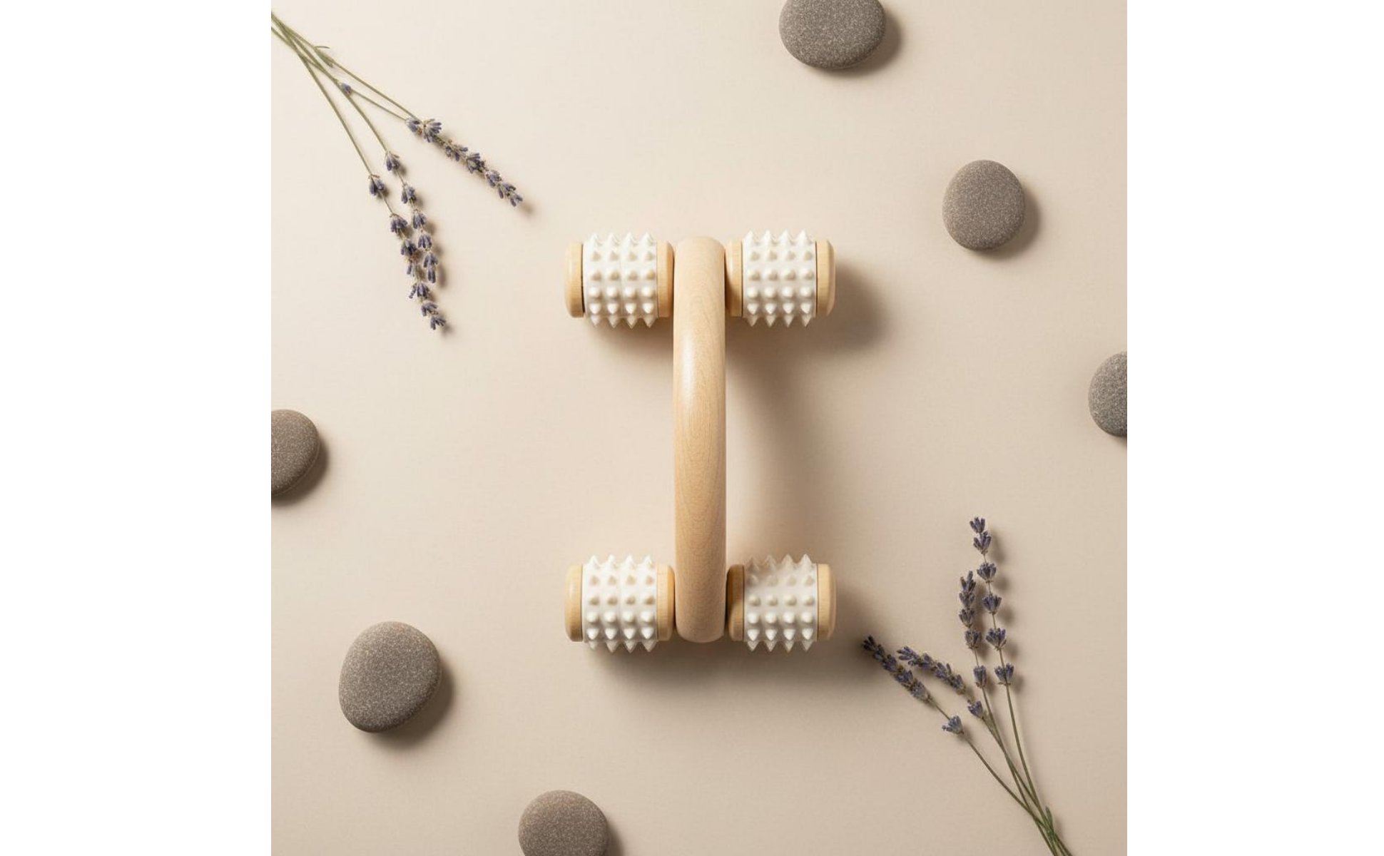 Wooden Roller Massager Portable Wooden Massage Roller Deep Relaxation for Adults