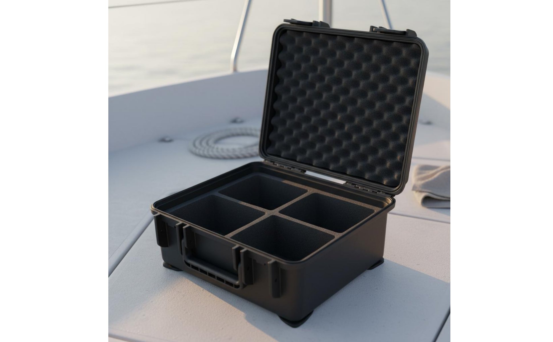 Angelrollenkoffer wasserdicht Schutzkoffer für Angelrollen Hartschale für Angler