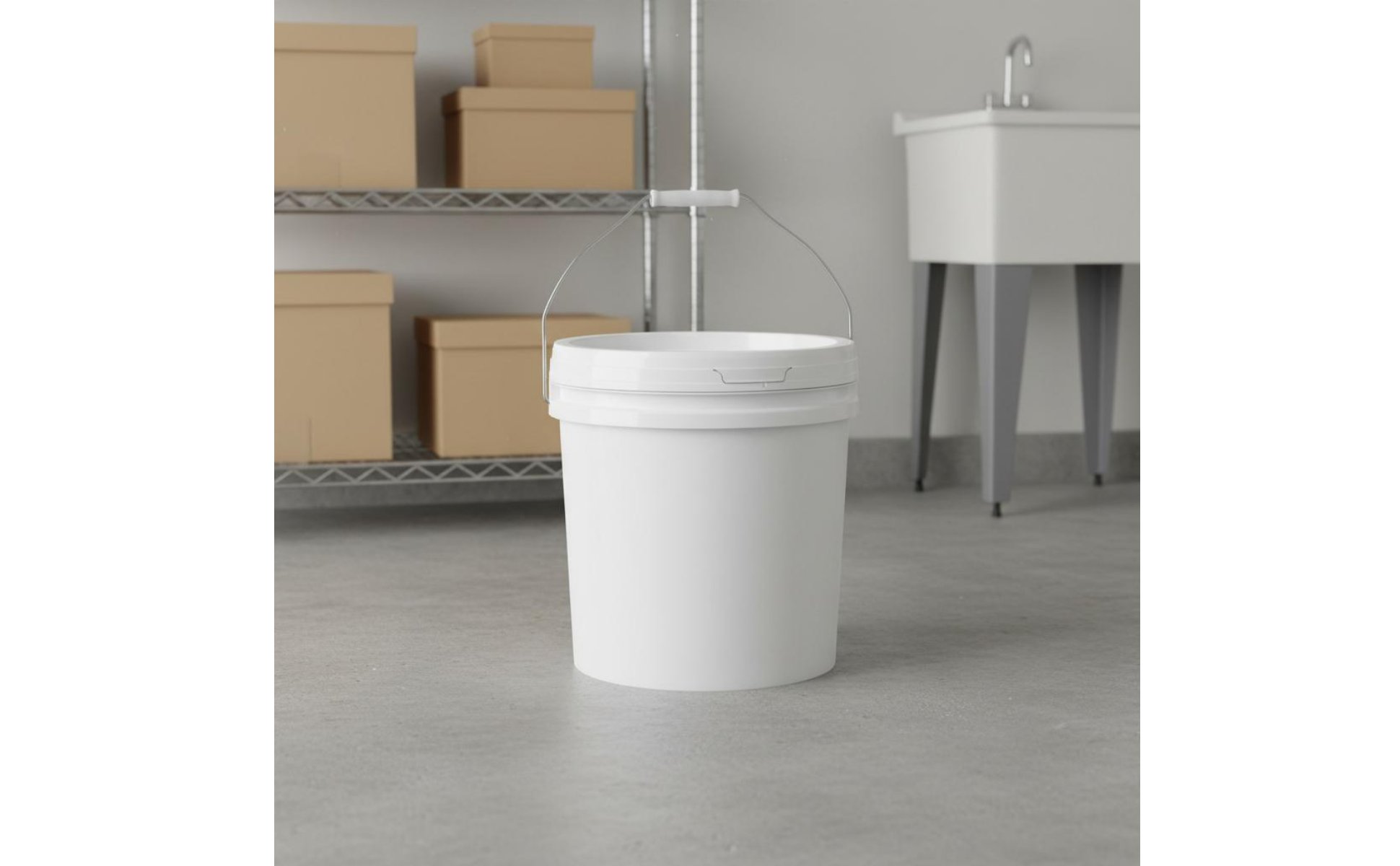 Industrial Plastic Pail with Handle Long-Lasting PP Material Pail with Handle
