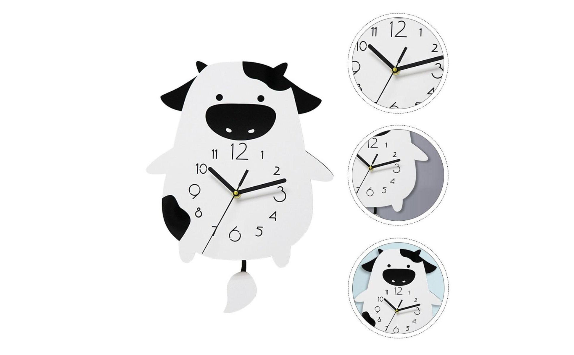 Cartoon Cow Clock Creative Gift Idea Cartoon Cow Wall Clock Silent Movement