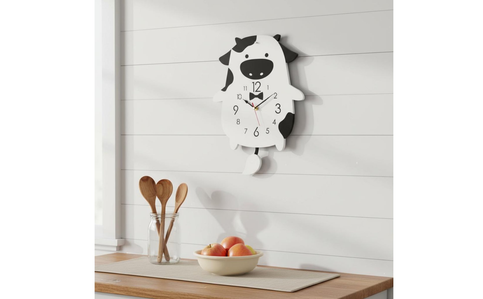 Cartoon Cow Clock Creative Gift Idea Cartoon Cow Wall Clock Silent Movement