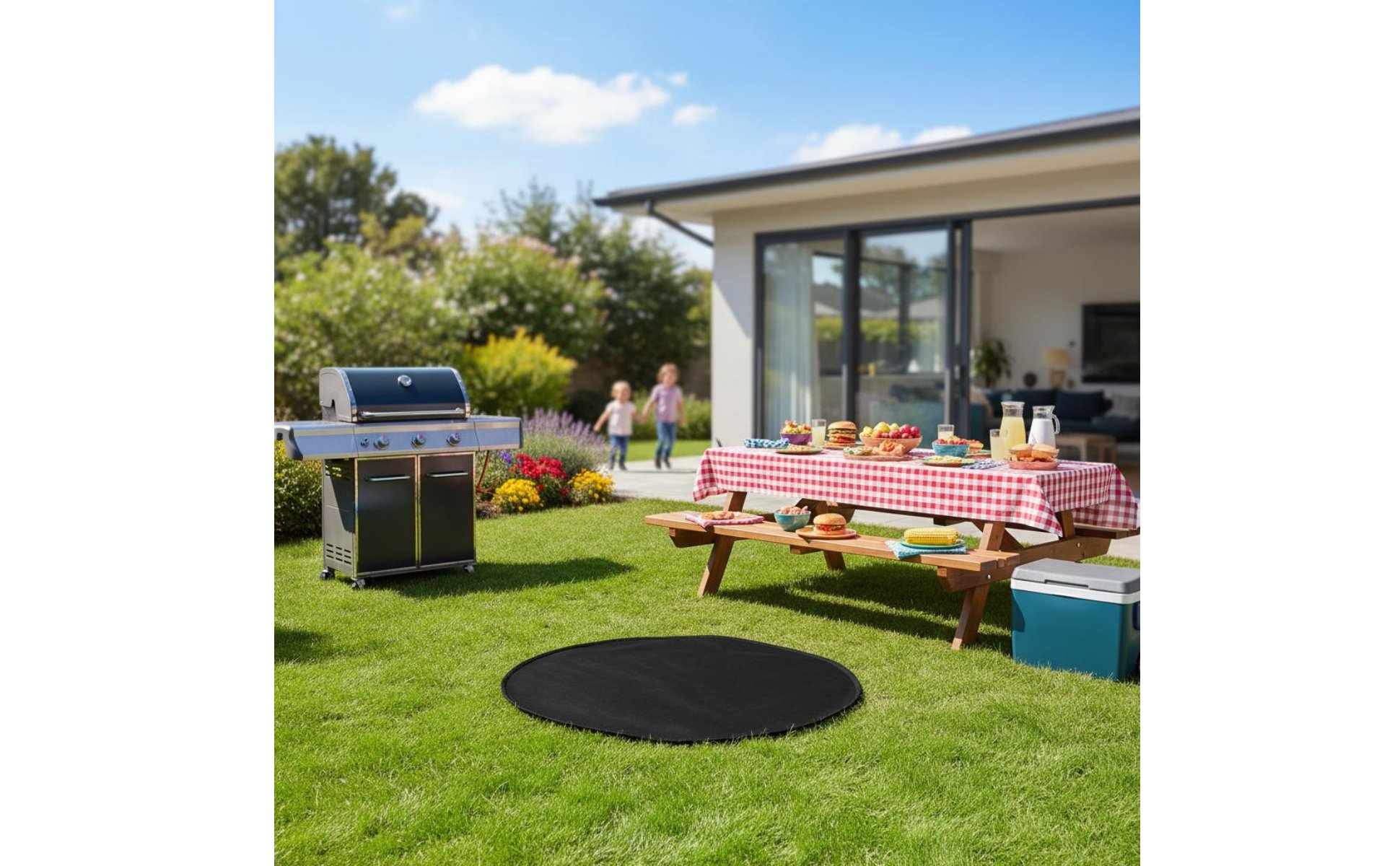 Tapis Ignifuge pour Barbecue Double Face Tapis Anti-Feu pour Barbecue