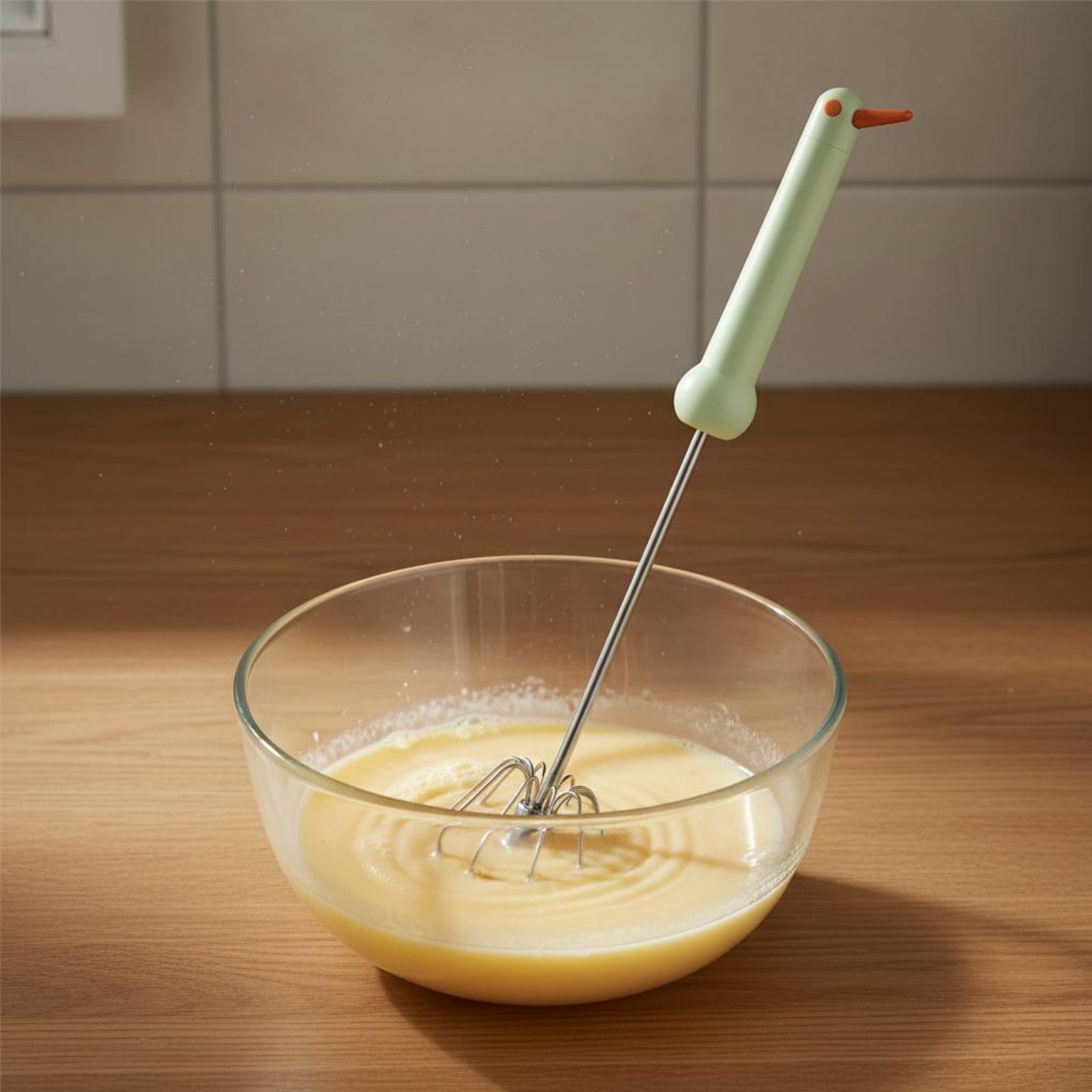 Semi-Automatic Push Whisk Sturdy Semi-Automatic Whisk Versatile for Beginners