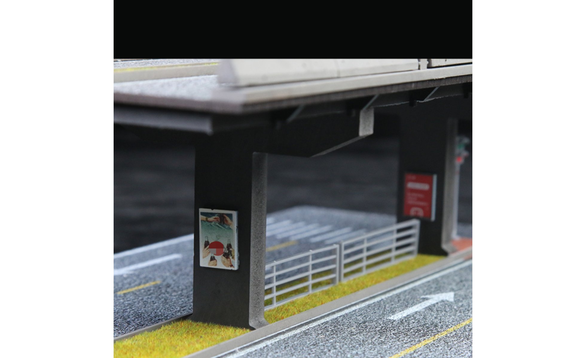 Scène Miniature Pont Surélevé 1:64 À Assembler Soi Kit de Montage Scène De