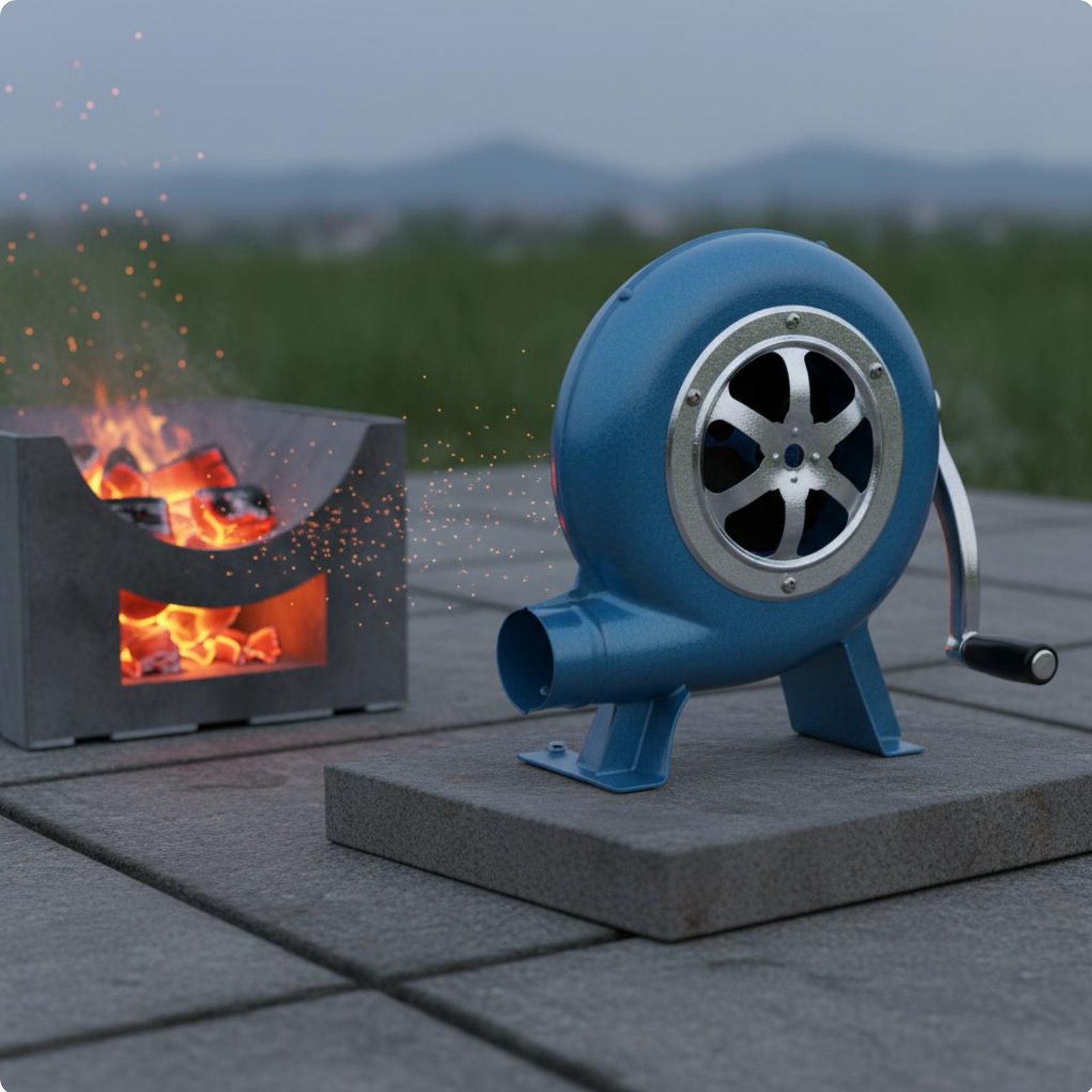 Handkurbelgebläse Metallgetriebe manuelles Luftgebläse manuell betrieben
