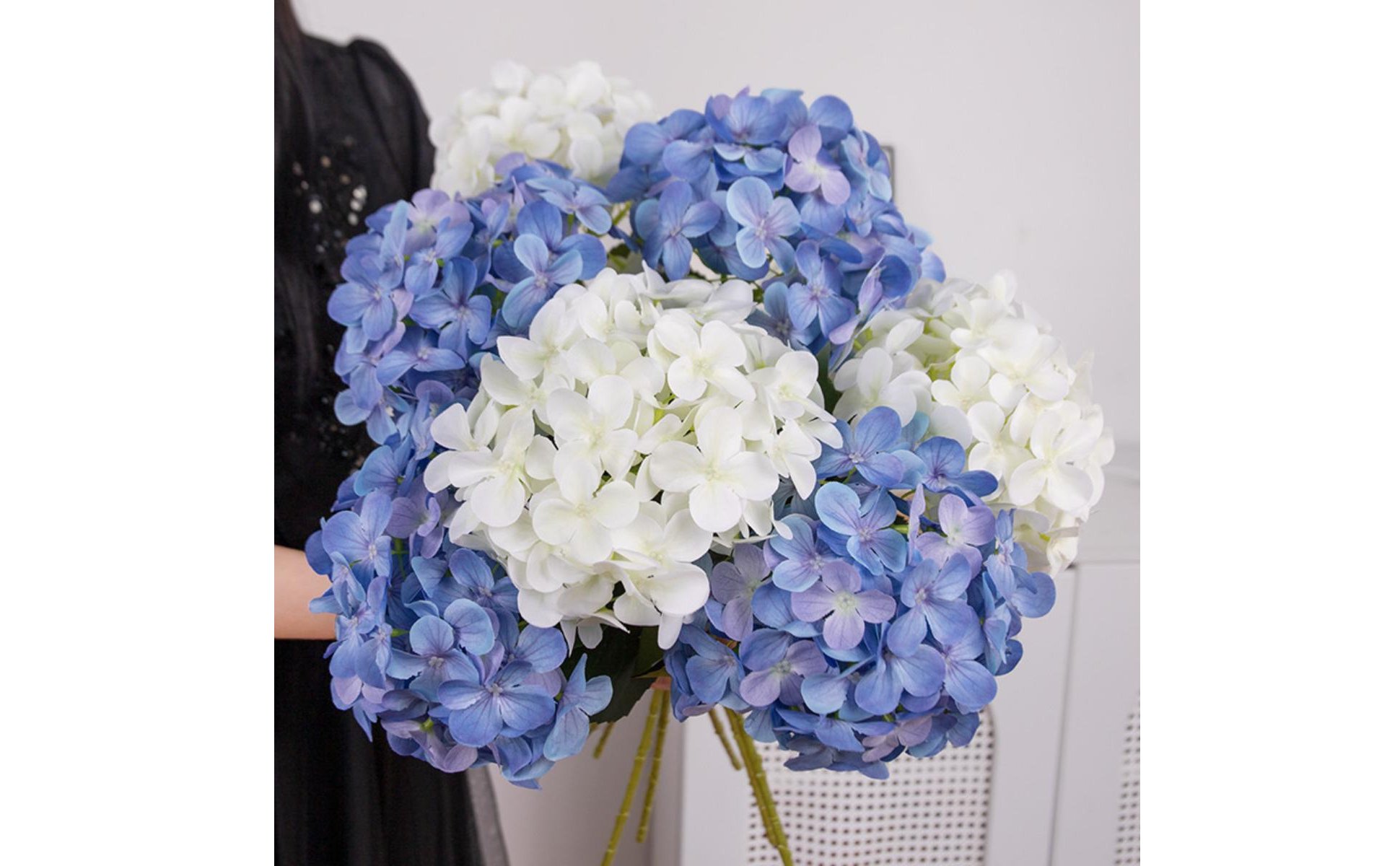 Fake Hydrangea Flower Lifelike Appearance Artificial Hydrangea Stem Realistic
