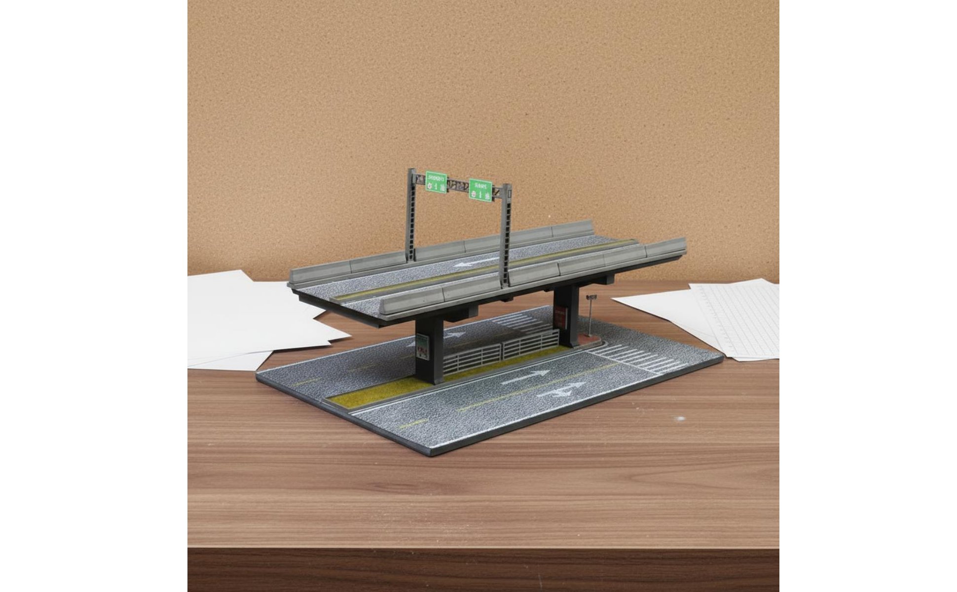 Scène Miniature Pont Surélevé 1:64 À Assembler Soi Kit de Montage Scène De