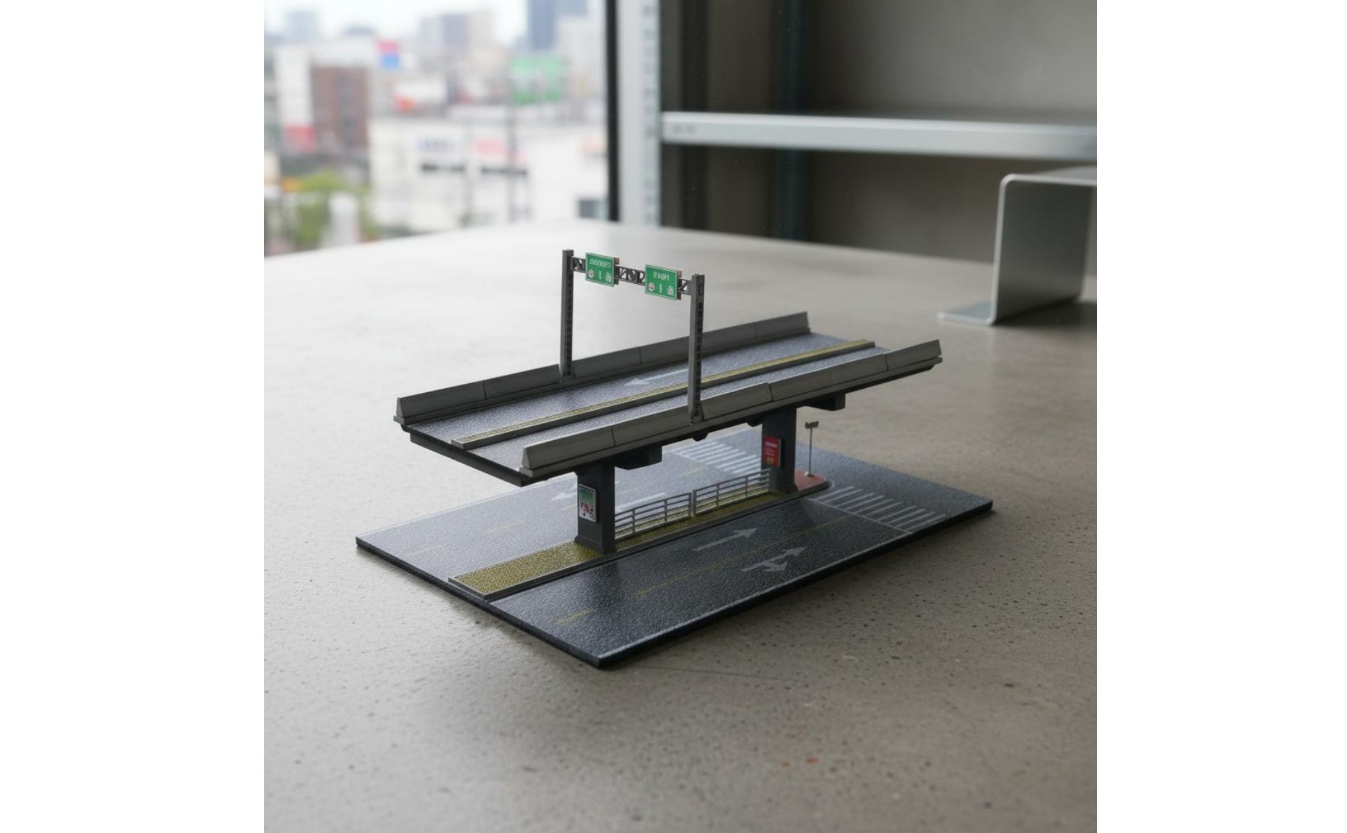 Scène Miniature Pont Surélevé 1:64 À Assembler Soi Kit de Montage Scène De