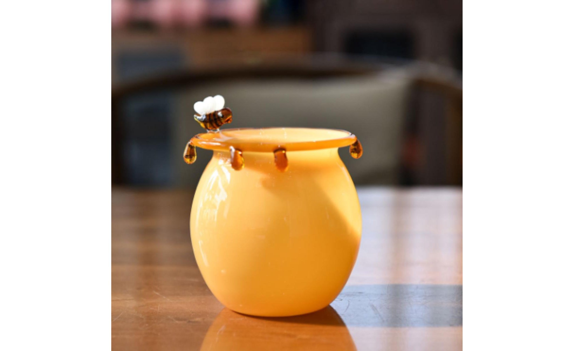 Honigtopf Glasbecher niedliches Bienendesign Glas mit Bienendekor für Party