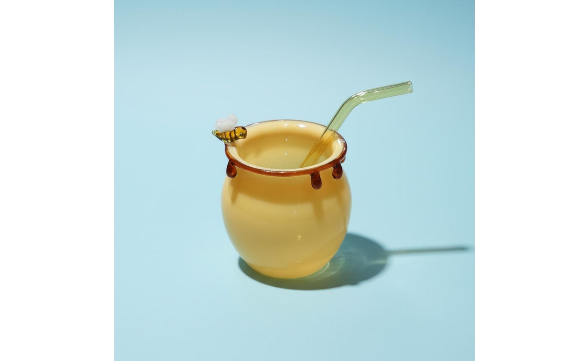 Honigtopf Glasbecher niedliches Bienendesign Glas mit Bienendekor für Party
