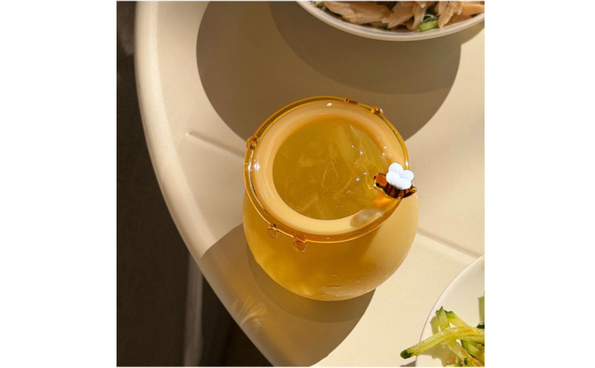 Honigtopf Glasbecher niedliches Bienendesign Glas mit Bienendekor für Party