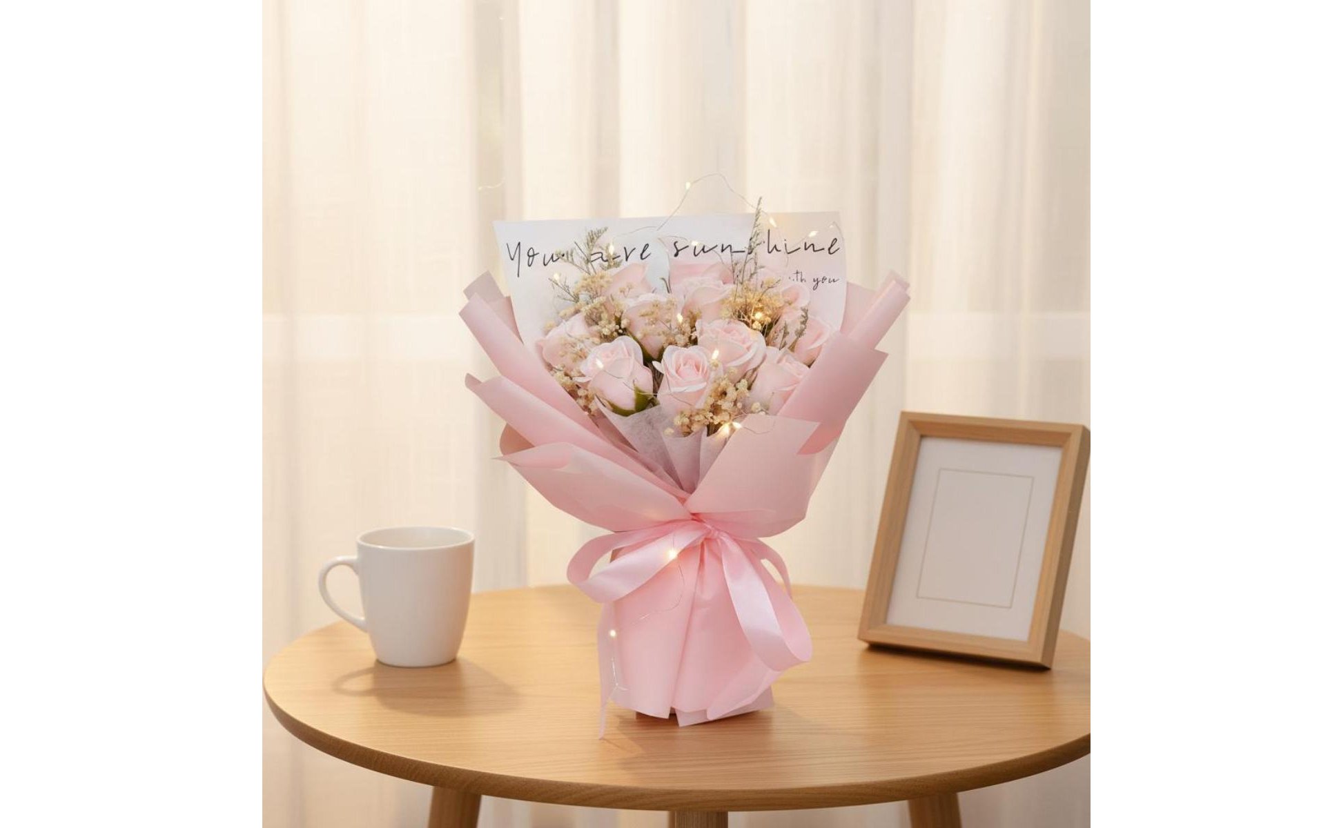 Soap Flower Arrangement Long-Lasting Everlasting Blossom Arrangement Elegant