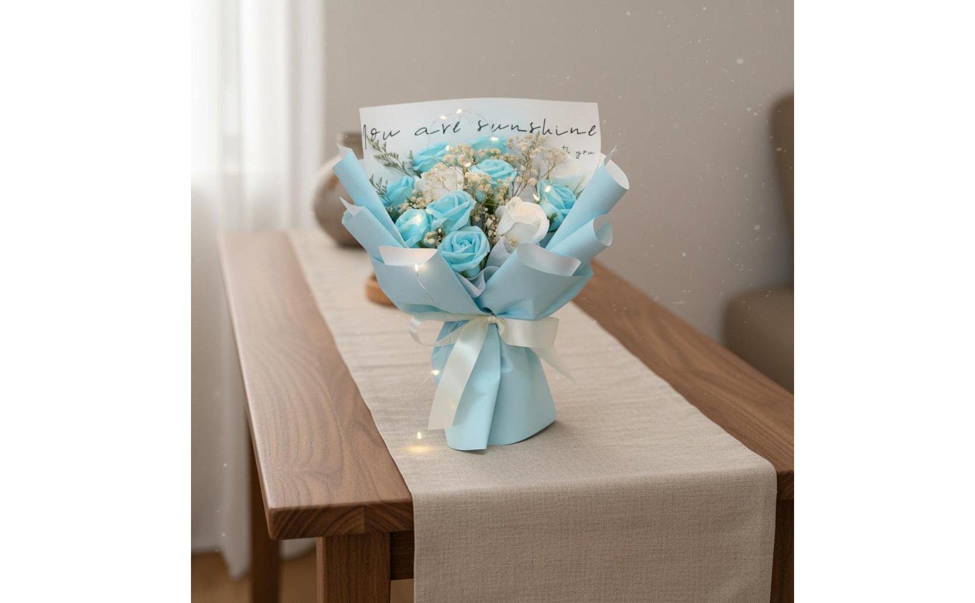 Soap Flower Arrangement Long-Lasting Everlasting Blossom Arrangement Elegant