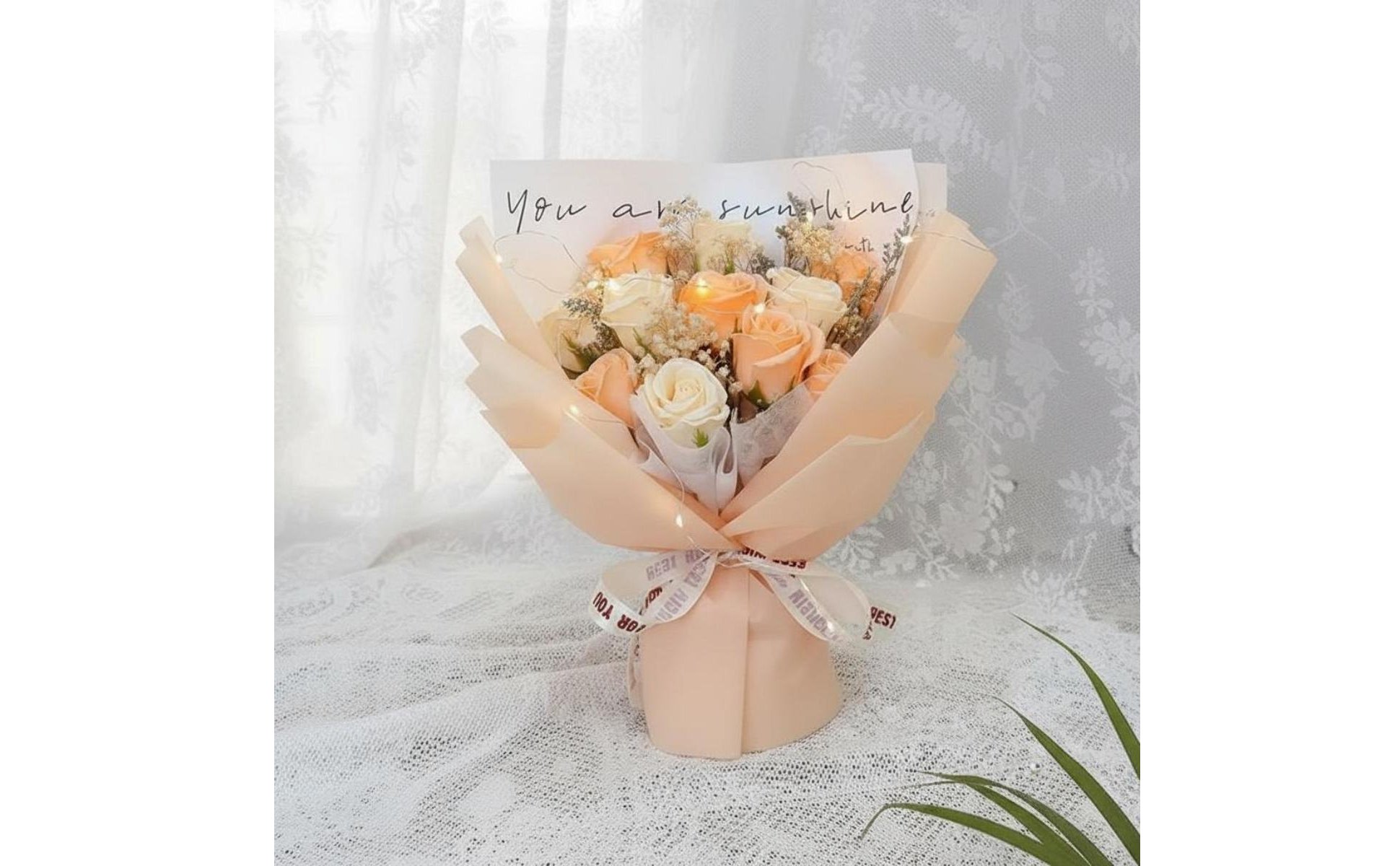 Soap Flower Arrangement Long-Lasting Everlasting Blossom Arrangement Elegant