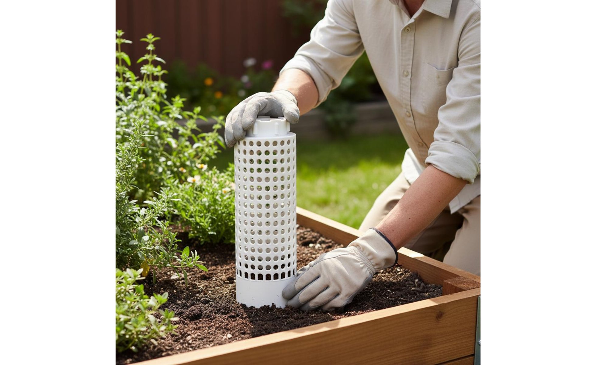Earthworm Composting Tube Improves Soil Aeration In-Ground Earthworm Feeder