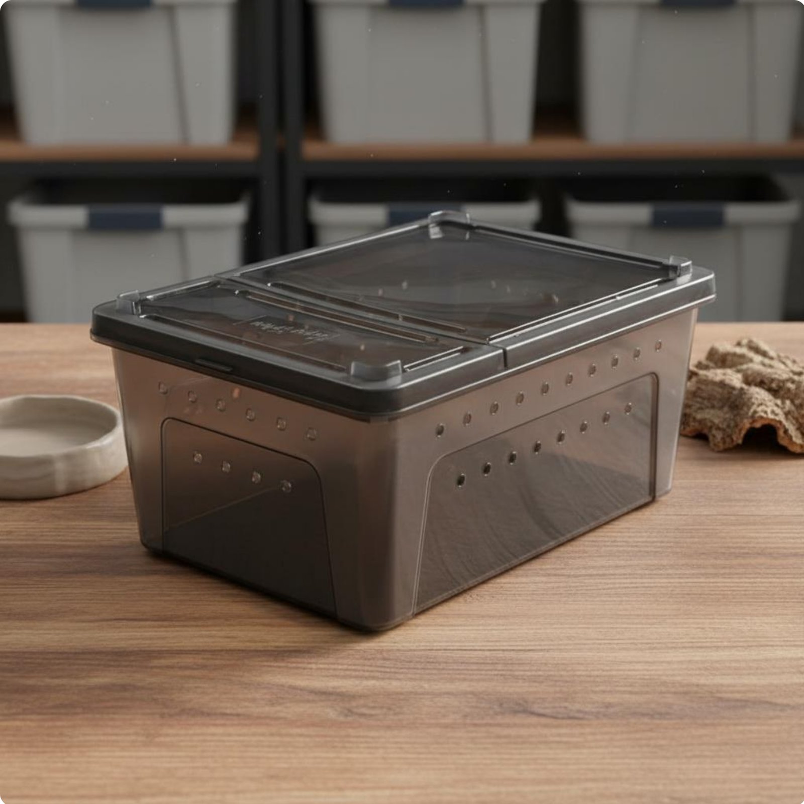 Amphibian Breeding Box Anti-Escape Design Clear Arachnid Enclosure