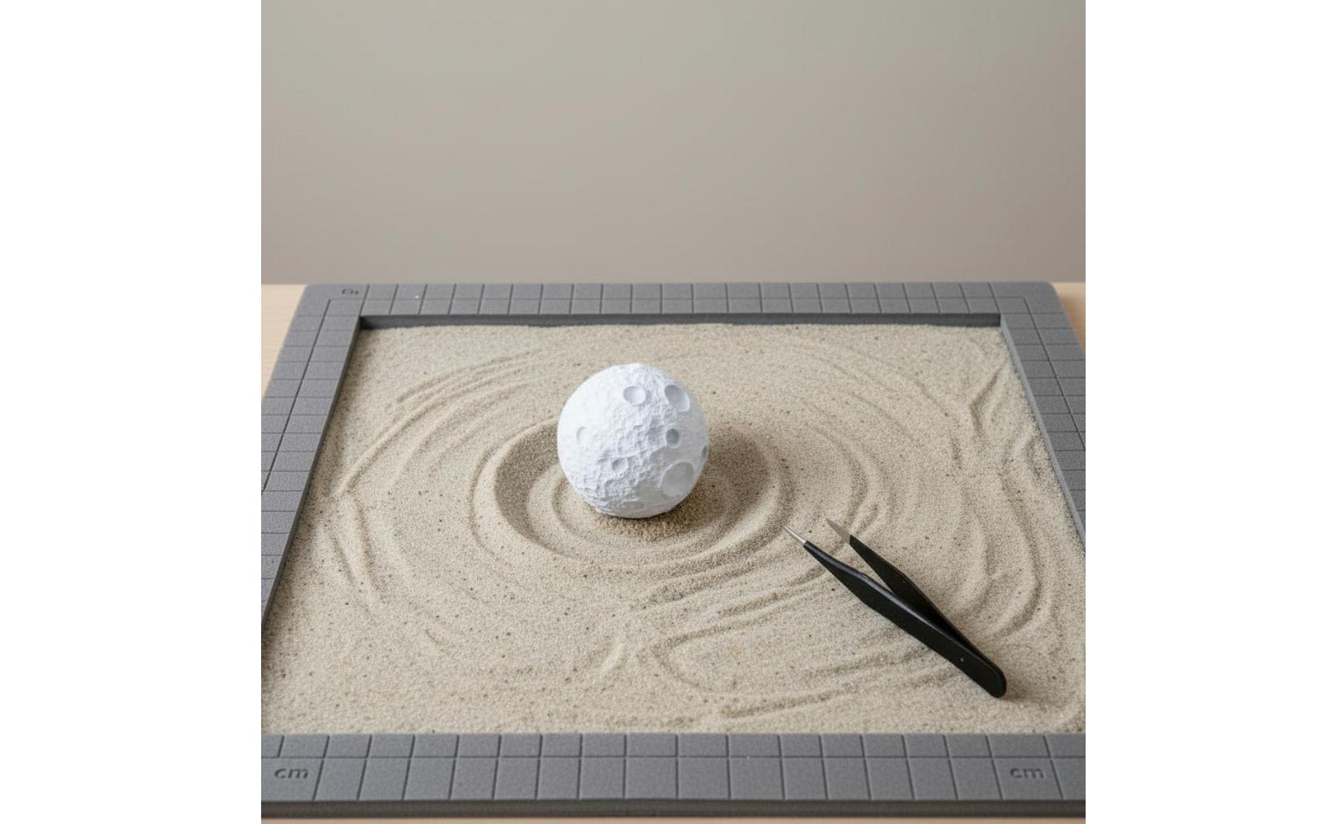 Miniature Moon Model Handmade Sand Table Moon Ornament for Terrariums, Hobbyists