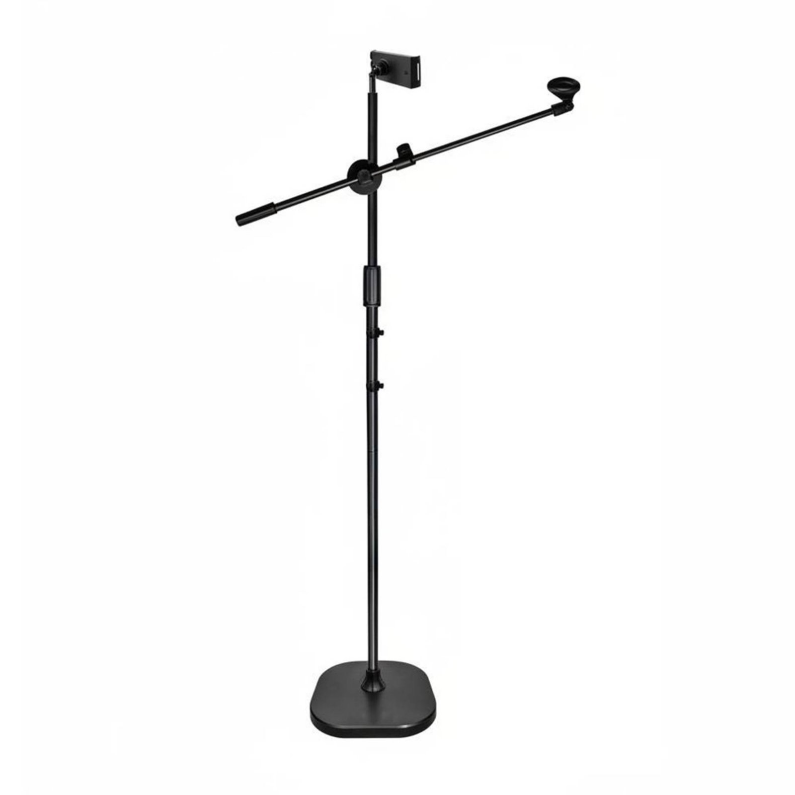 Floor Audio Microphones Stand Sturdy Construction Round Base Audio Mic Stand Universal Compatibility for Singers, Podcasters, Stage Performance