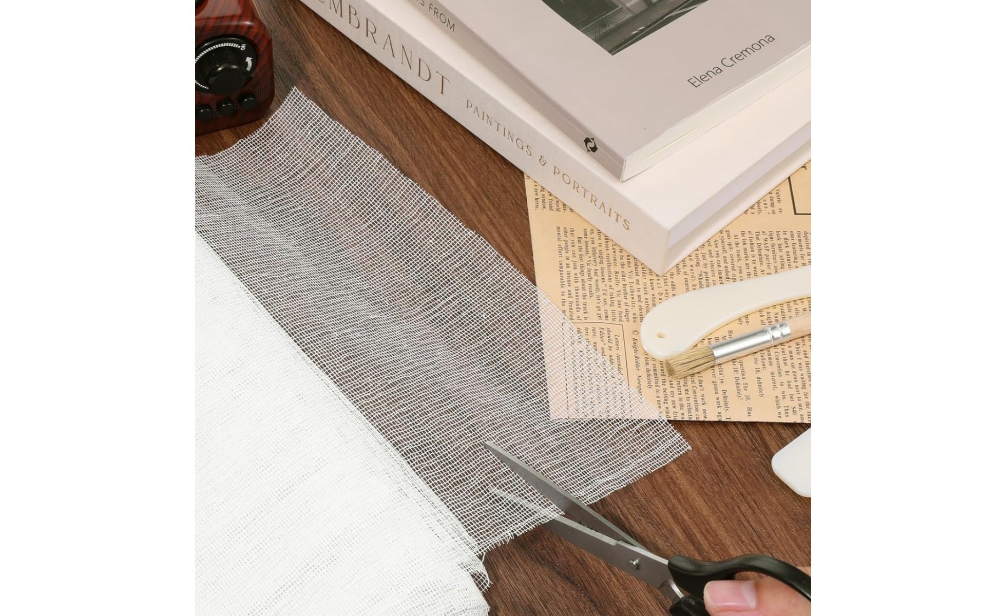 4 Pieces Bookbinding Tool Set Natural Color Book Spine Repair Kit for Librarians