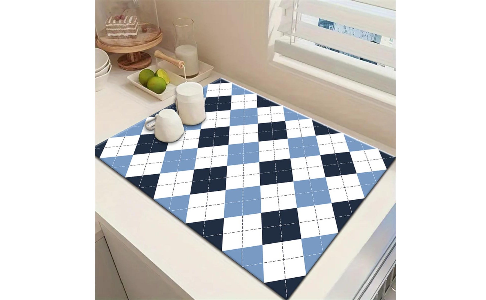 Dish Drying Mat Easy to Clean Diatomaceous Mineral Mat Stain Resistant