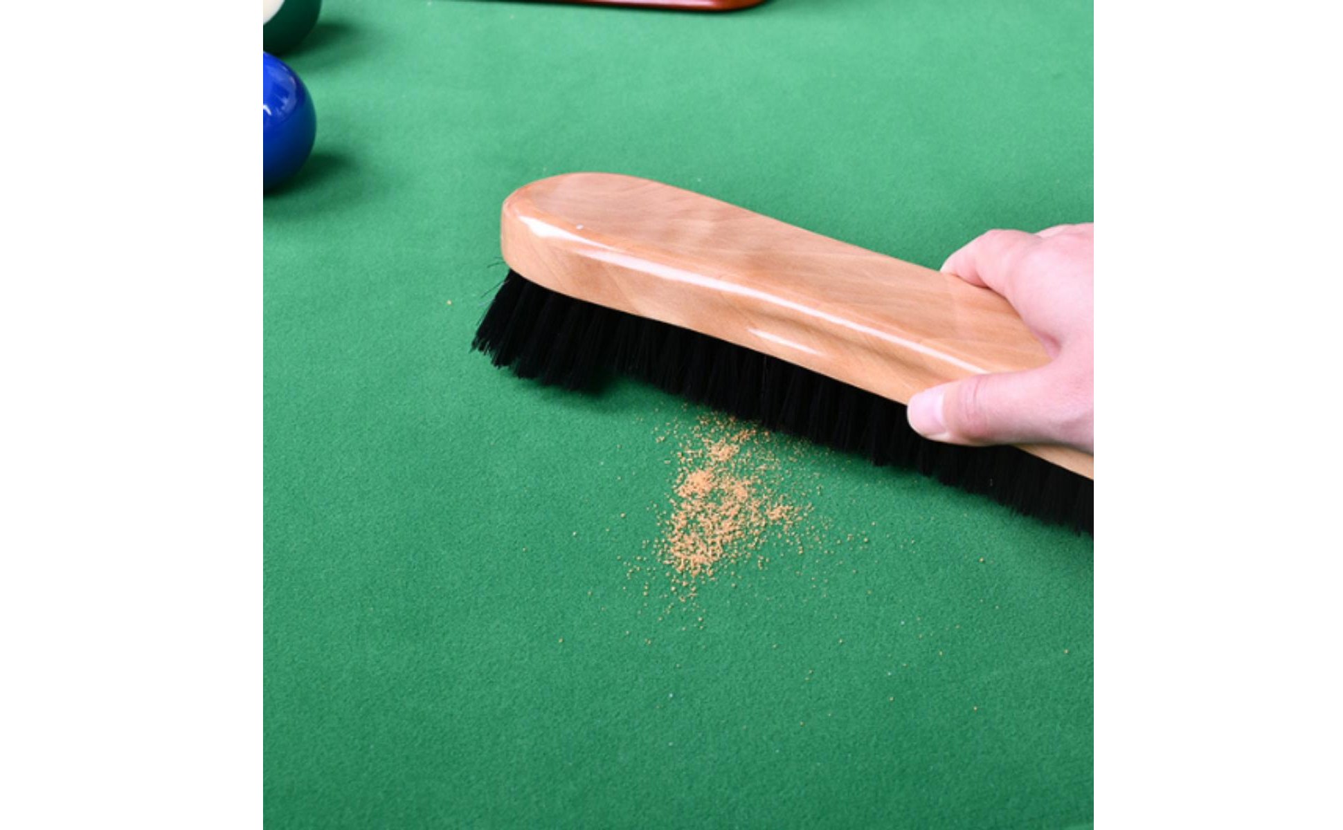 Billiard Table Brush Set Solid Wood Handle Pool Table Brush Set for Game Room