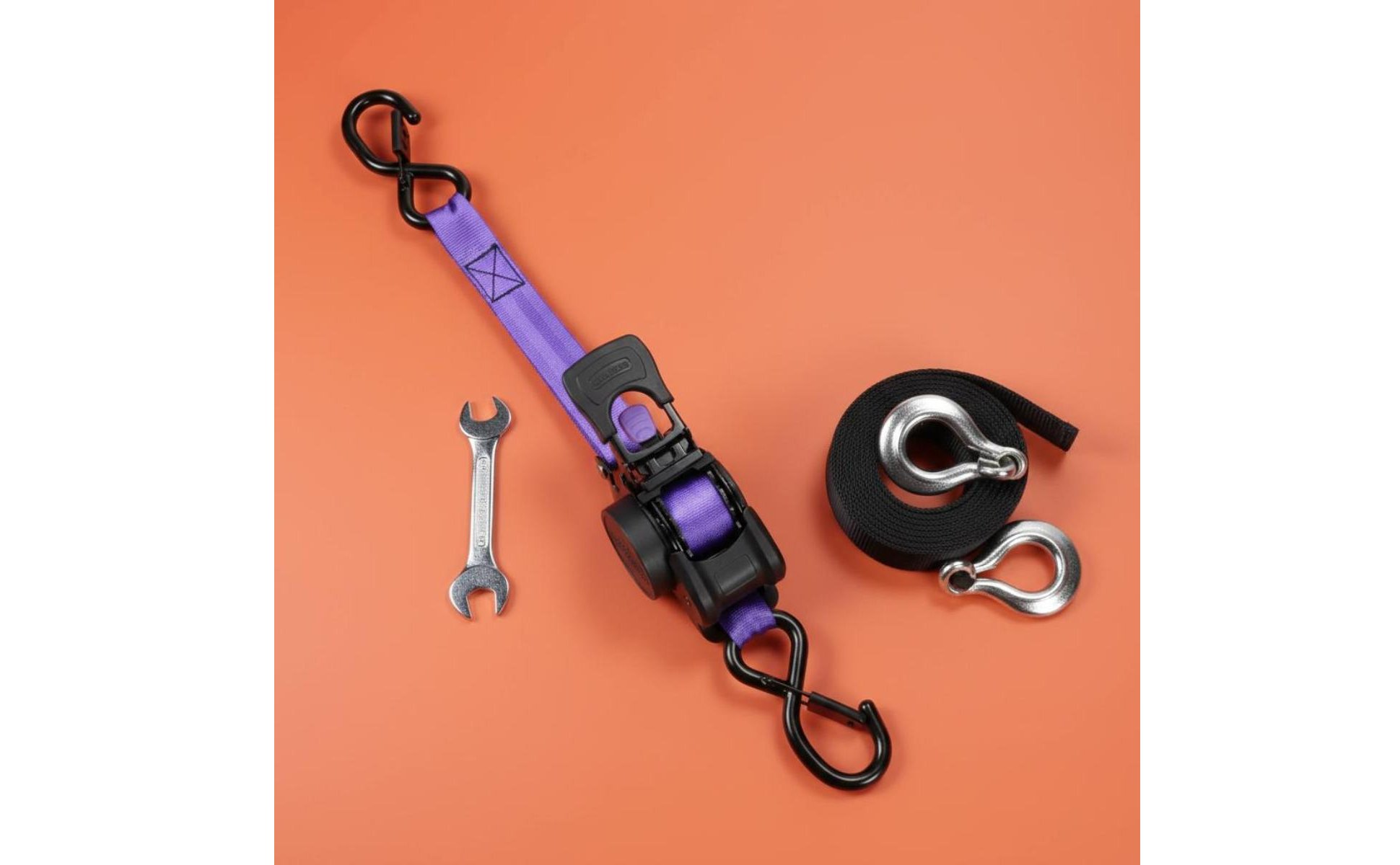 Self-Retracting Cargo Strap Wear-Resistant for Motorcycle, Car